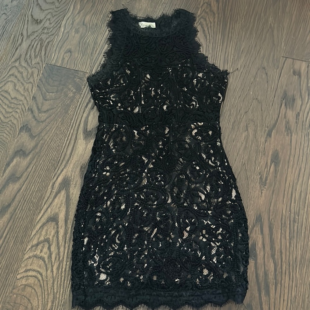 Black lace dress